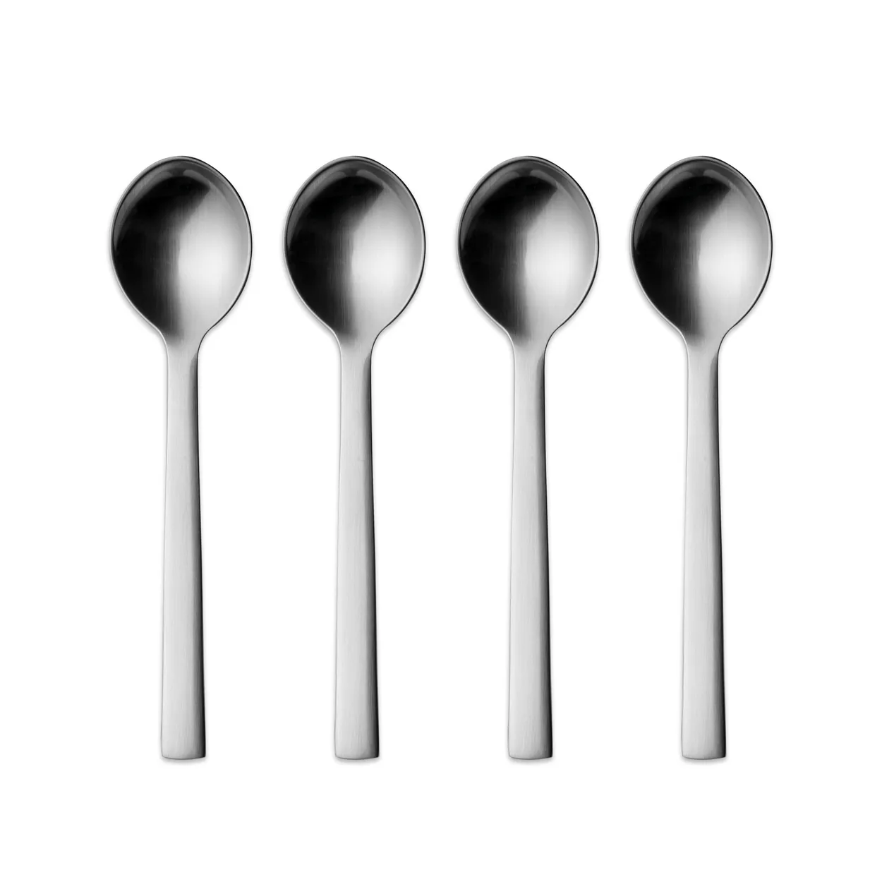 Georg Jensen New York teaspoon large 4-pack | Scandinavian Design | Tea & coffee spoons | Silver-coloured