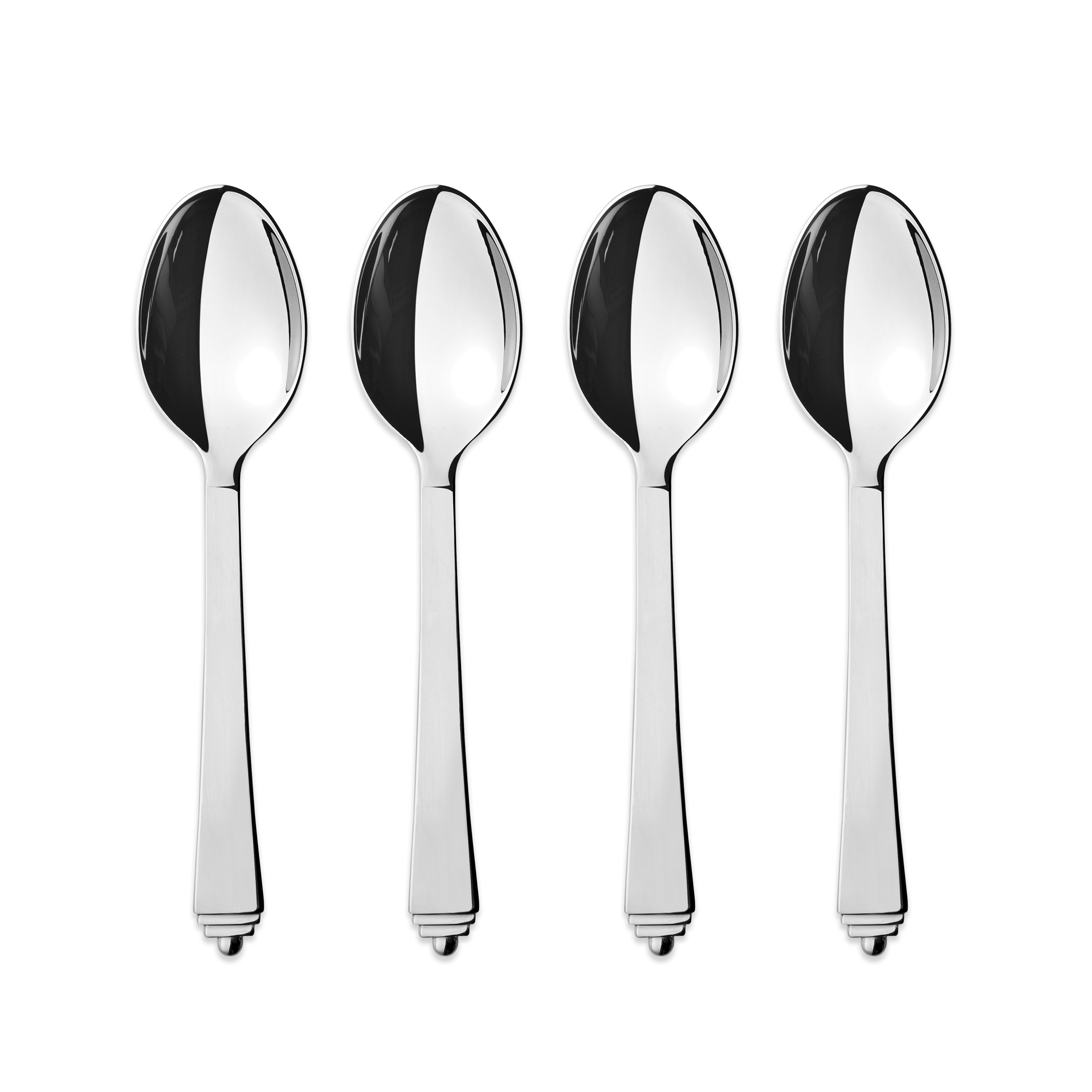 Pyramid by Georg Jensen Stainless Steel Flatware Serving Spoon Large New 