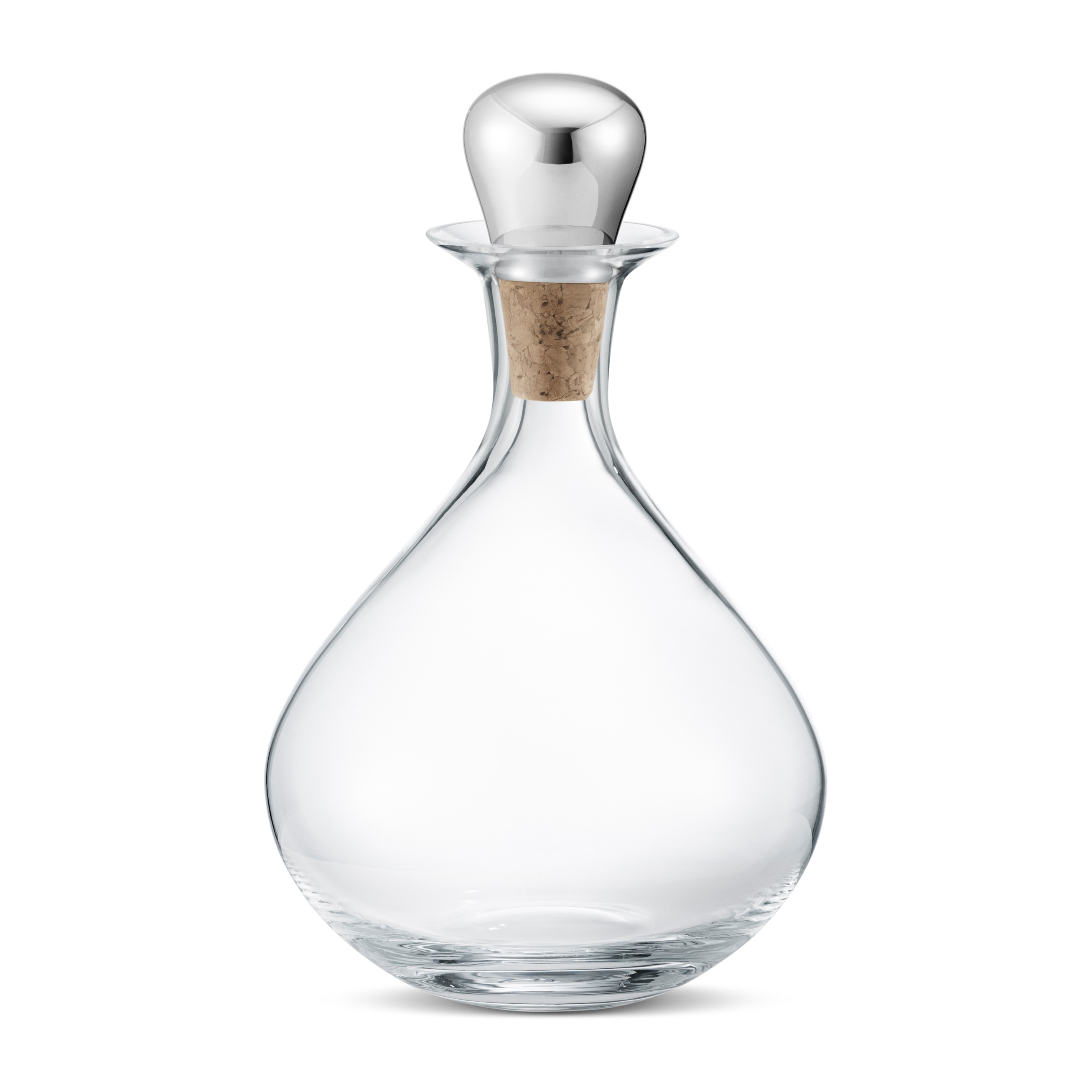 23-Ounce Glass Brandy Carafe with Stopper Crystalex Bohemia Diamond Decanter 