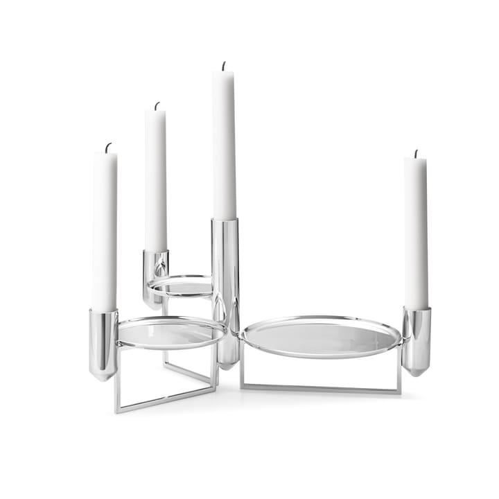 Tunes centerpiece candle sticks, Stainless steel Georg Jensen