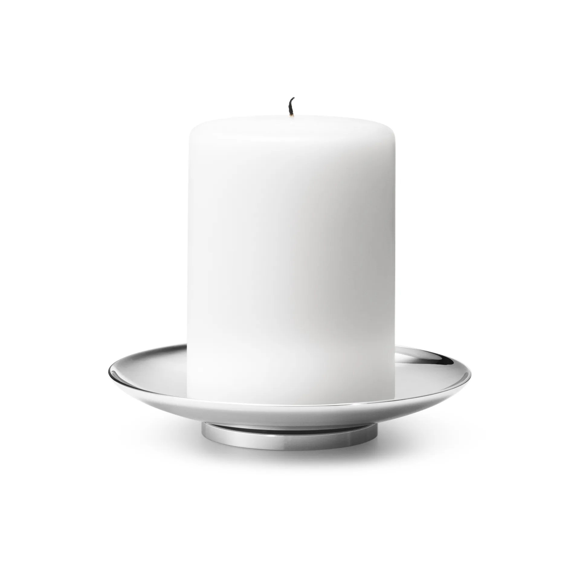 Tunes Pillar candle sticks Ø12.2 cm, stainless steel Georg Jensen