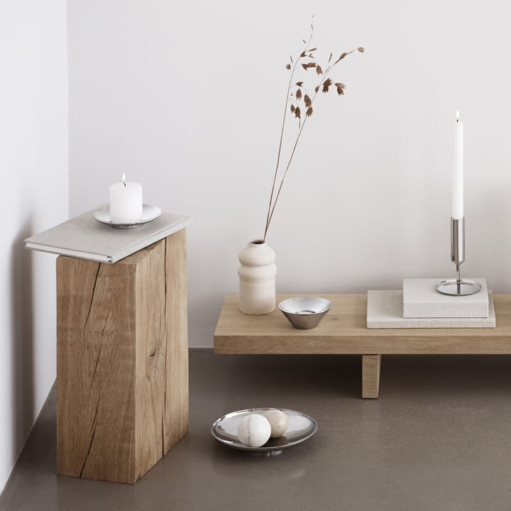 Tunes Pillar candle sticks Ø12.2 cm, stainless steel Georg Jensen