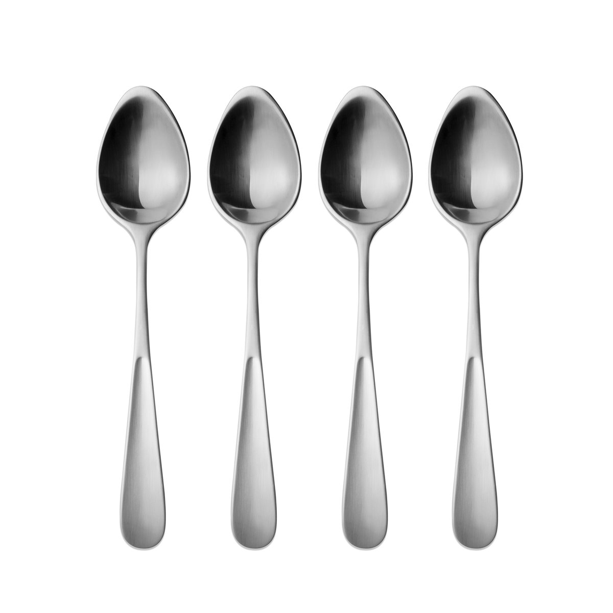 Georg Jensen Vivianna matte dessert spoon 4-pack | Scandinavian Design | Dessert cutlery | Silver-coloured