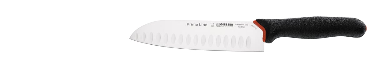 Giesser Santoku PrimeLine chef"s knife 18 cm Black