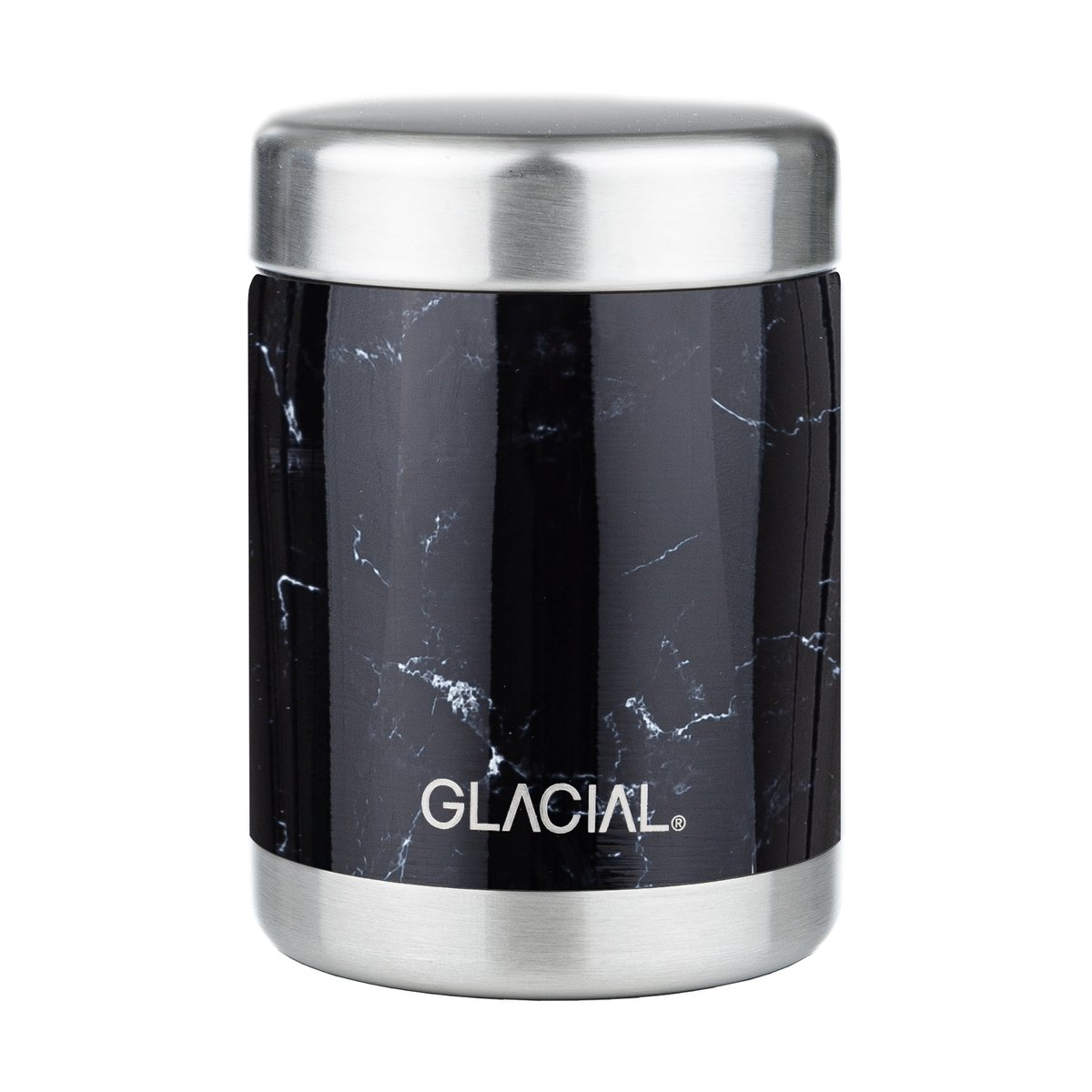 Glacial food thermos 350 ml Black marble | Scandinavian Design | Thermoses | Black