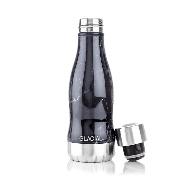 Glacial water bottle 280 ml - Black marble - Glacial