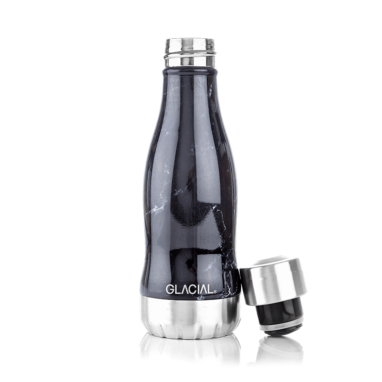 Glacial Glacial water bottle 280 ml Black marble