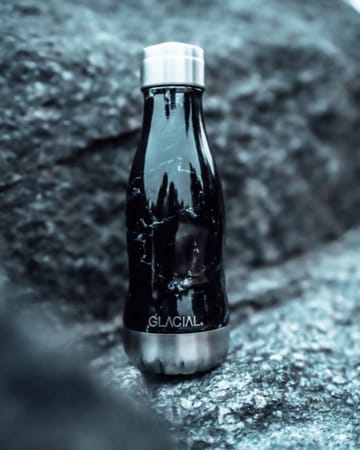 Glacial water bottle 280 ml - Black marble - Glacial