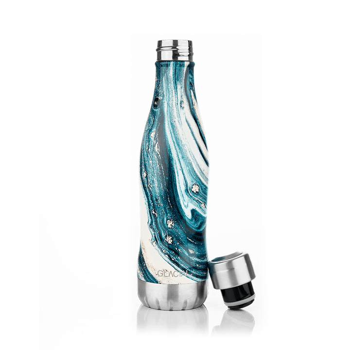 Glacial water bottle 400 ml - Indigo marble - Glacial