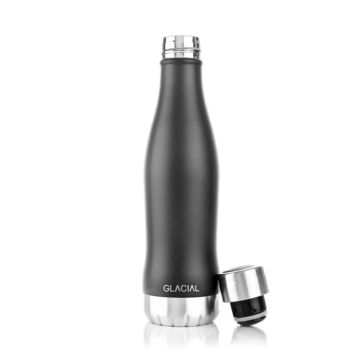 Glacial water bottle 400 ml - Matte black - Glacial