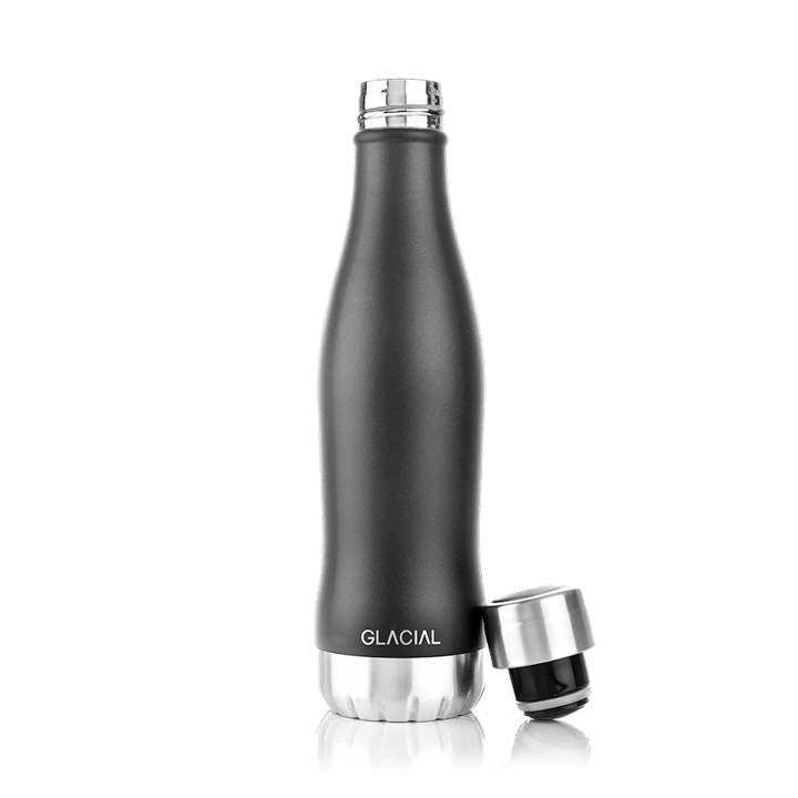 Glacial water bottle 400 ml - Matte black - Glacial