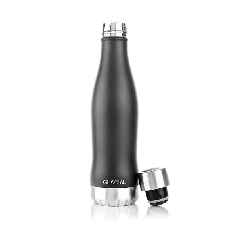 Glacial Glacial water bottle 400 ml Matte black