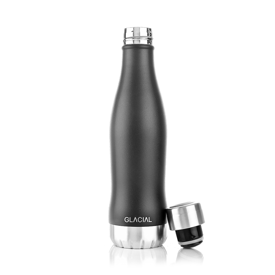 Glacial Glacial water bottle 400 ml Matte black