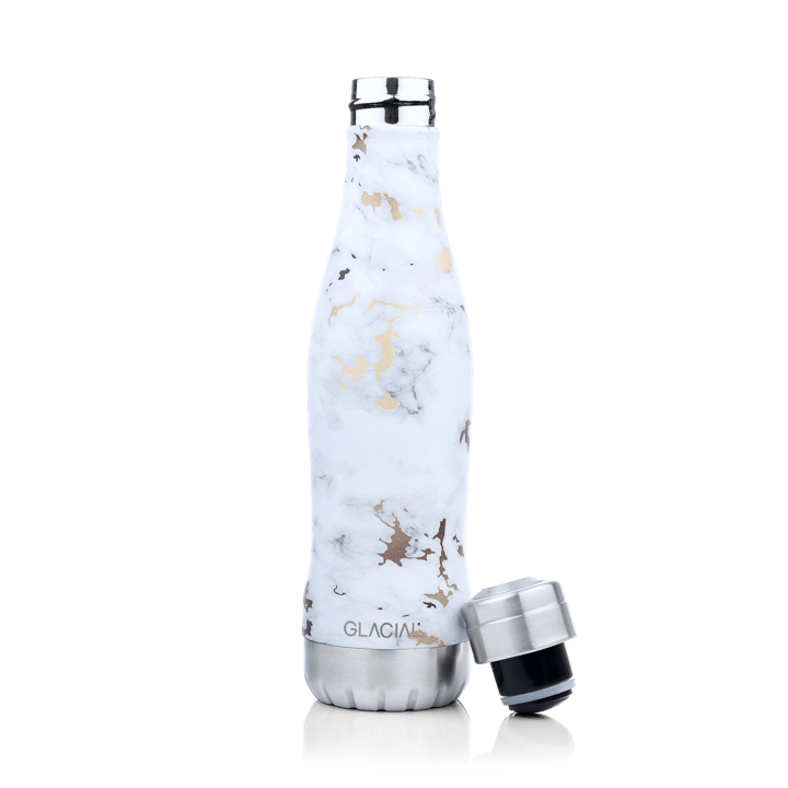 Glacial water bottle 400 ml - White golden marble - Glacial
