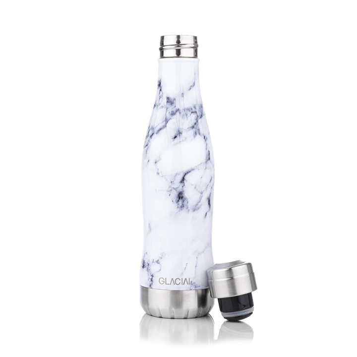 Glacial water bottle 400 ml - White marble - Glacial