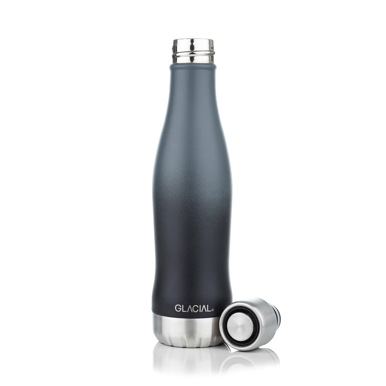 Glacial water bottle active 400 ml Gray fade | Scandinavian Design | Thermoses | Grey