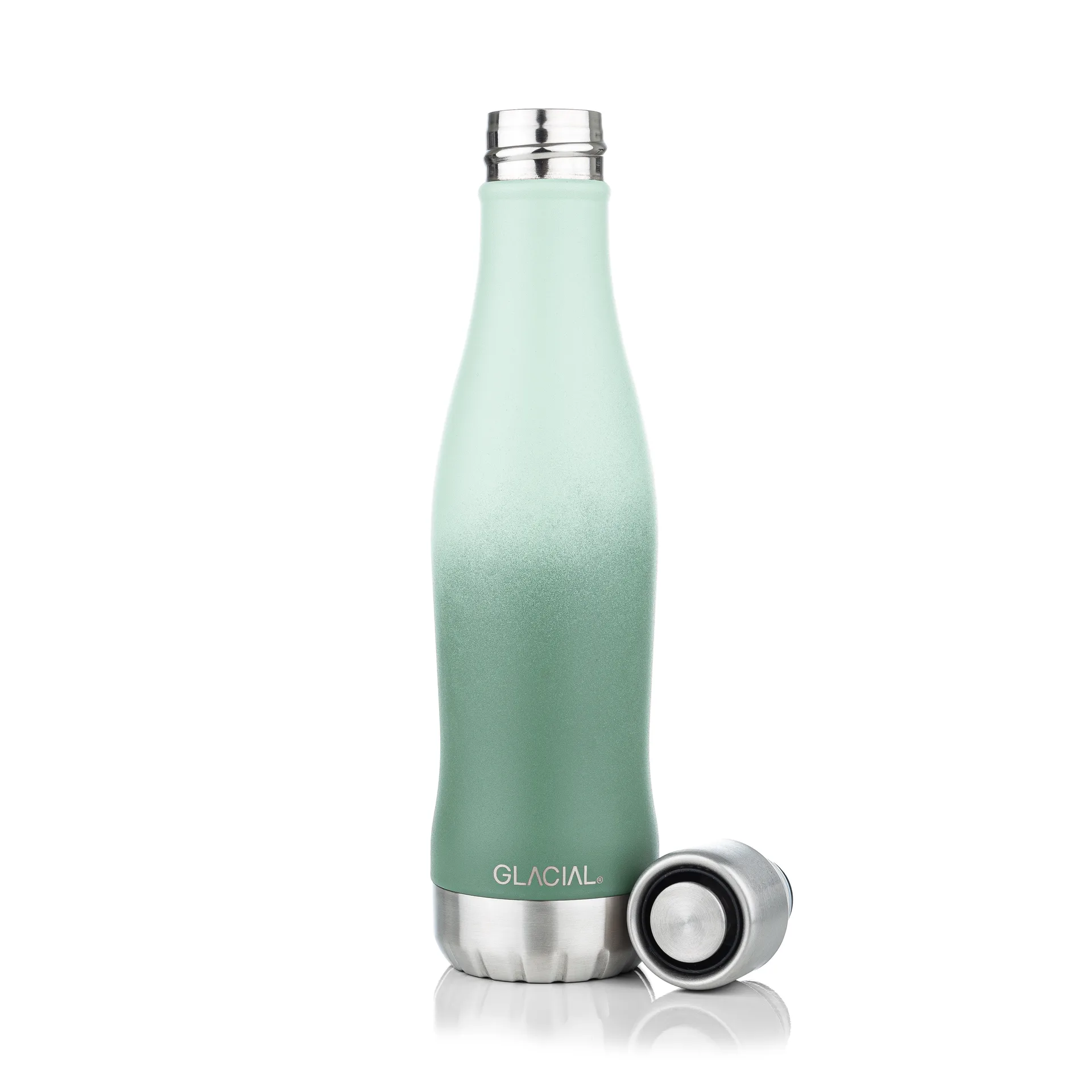 Glacial water bottle active 400 ml, Green fade Glacial
