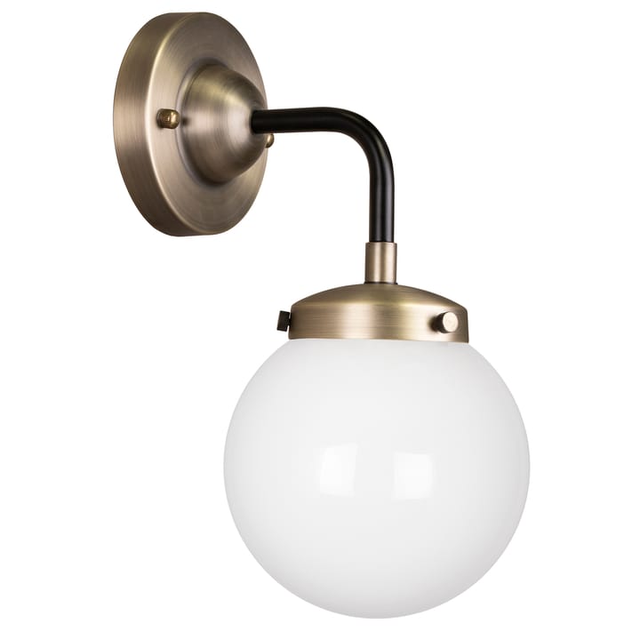 Alley 1 IP44 wall lamp - Antique brass-white - Globen Lighting