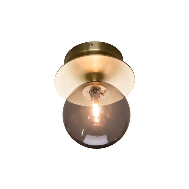 Art Deco 24 IP44 wall lamp - Smoke/brushed brass - Globen Lighting