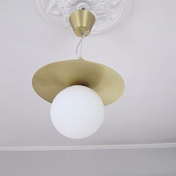 Art Deco ceiling lamp - brass-opal glass - Globen Lighting