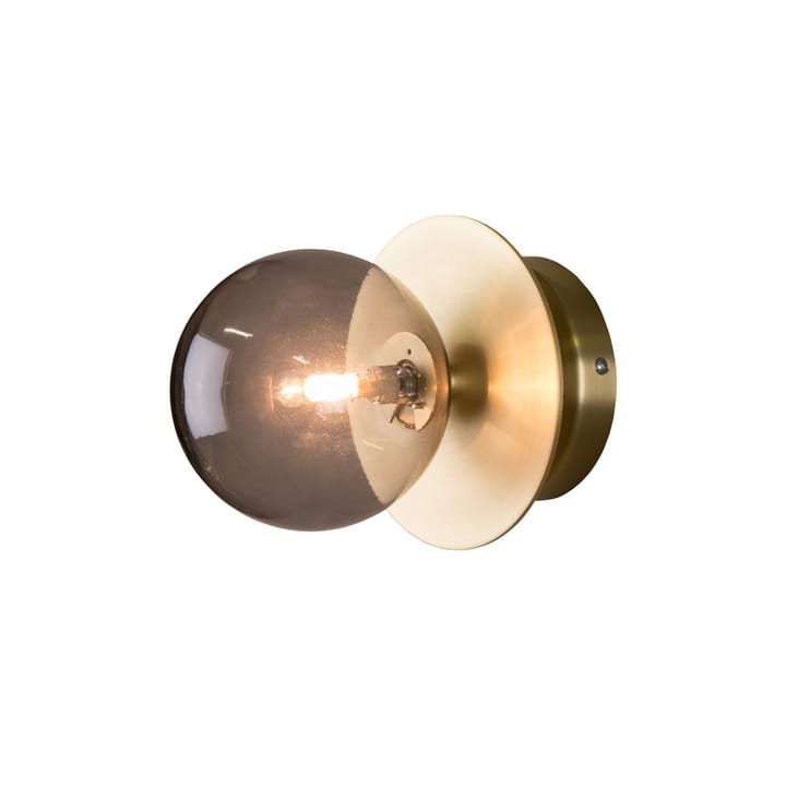 Art Deco IP44 wall lamp - Smoke/brushed brass - Globen Lighting
