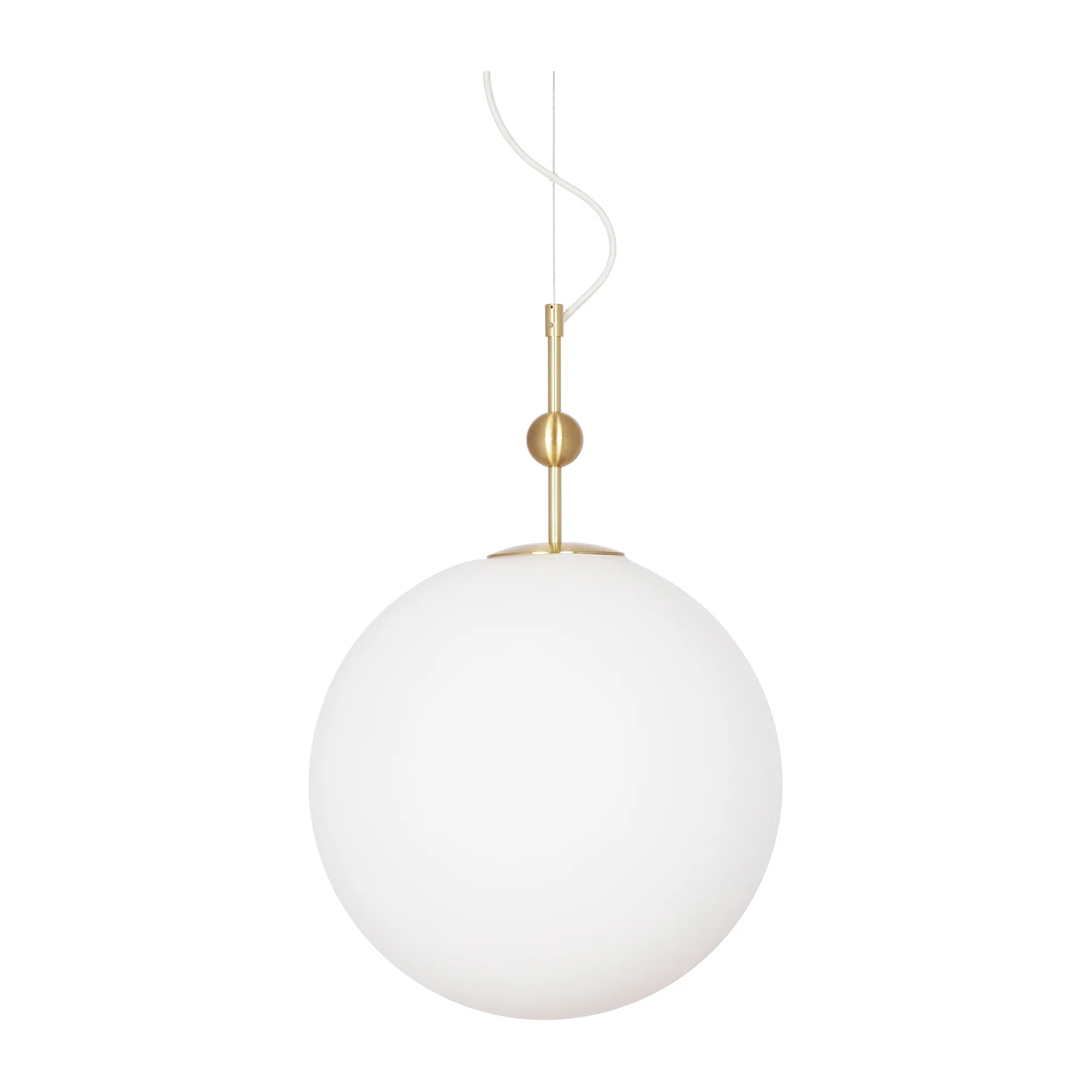 Astrid pendant lamp Ø40 cm, Brushed brass-white Globen Lighting
