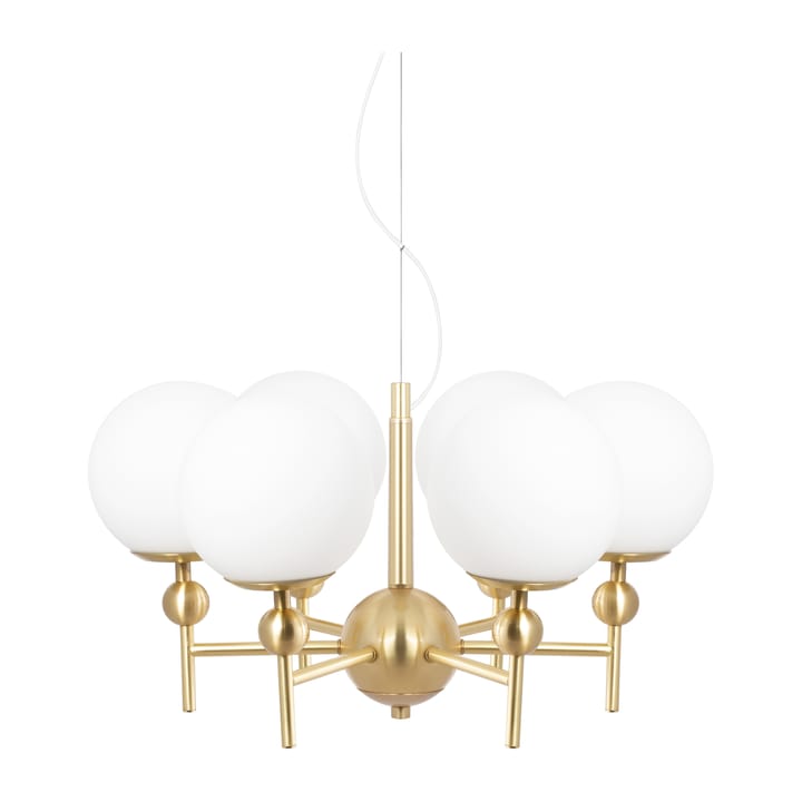Astrid pendant lamp Ø50 cm - Brushed brass-white - Globen Lighting