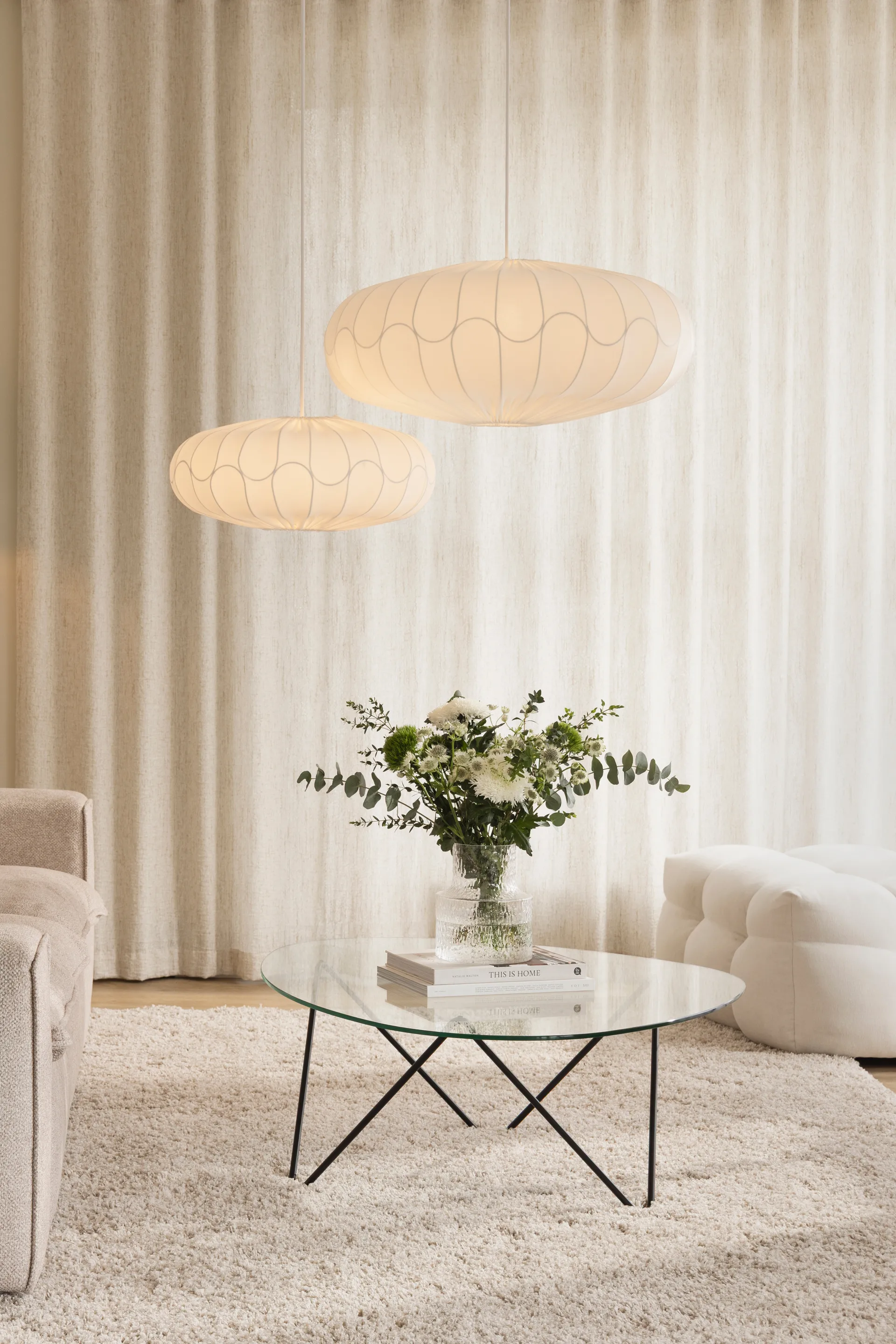 Bladverk lampshade Ø50 cm, White Globen Lighting