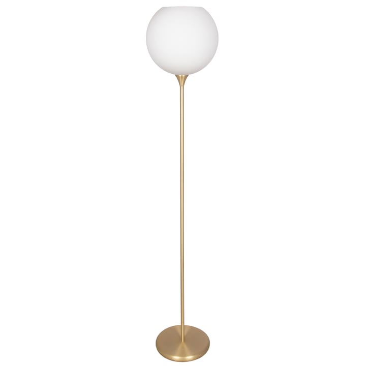 Bowl floor lamp opal glass - Brushed brass - Globen Lighting