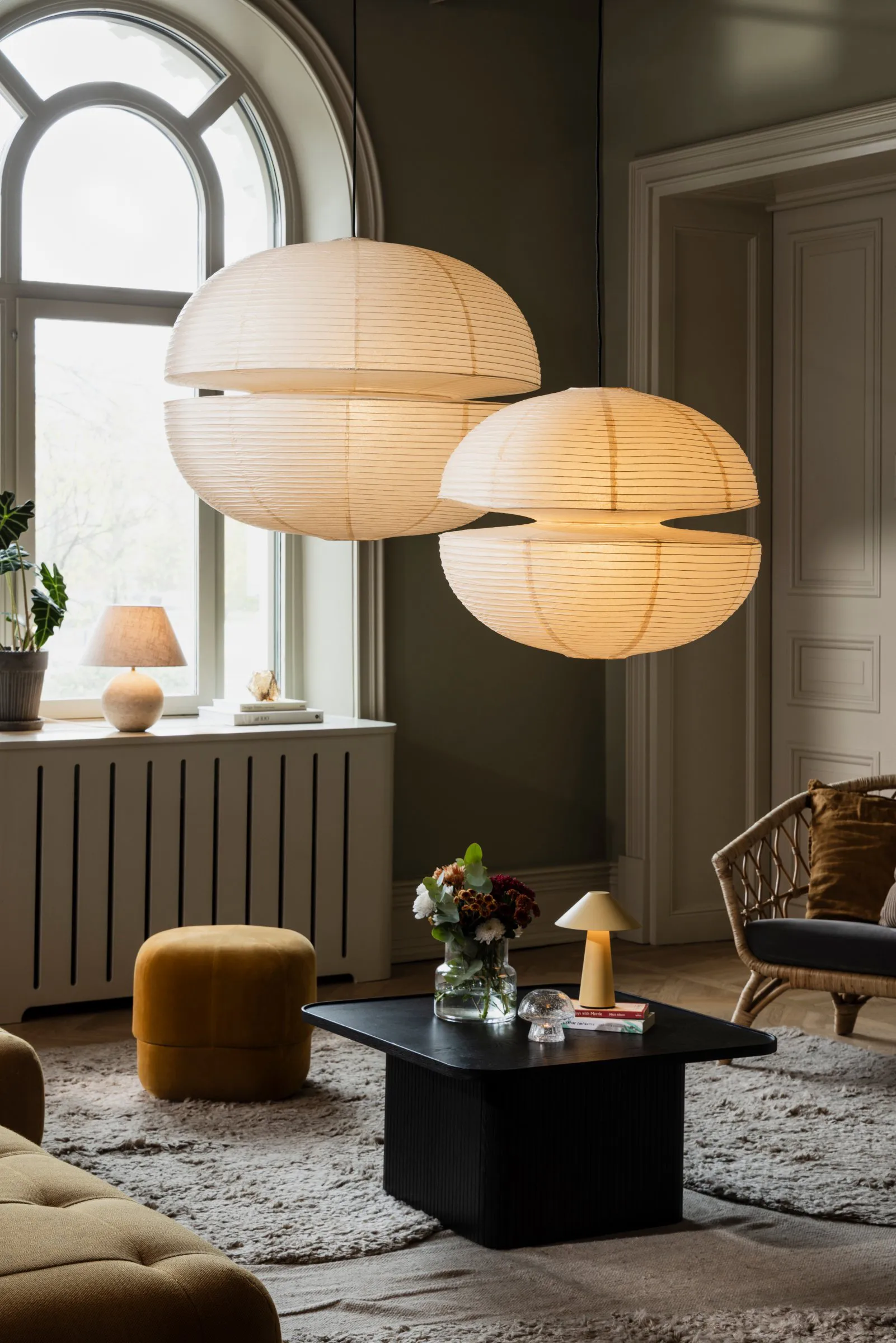 Cannes portable table lamp, Oat yellow Globen Lighting