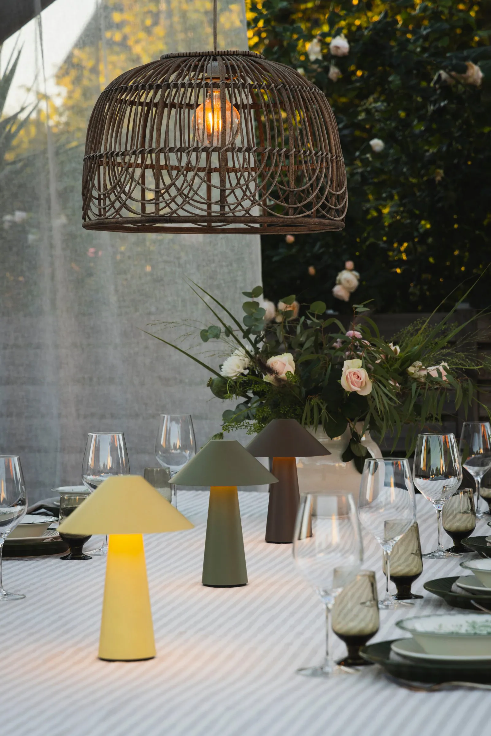 Cannes portable table lamp, Oat yellow Globen Lighting