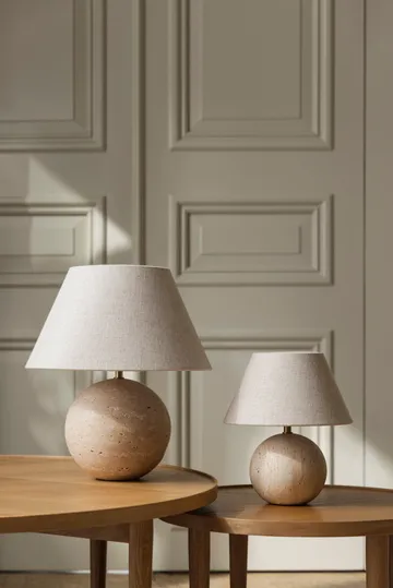 Castello 35 table lamp - Beige travertine - Globen Lighting