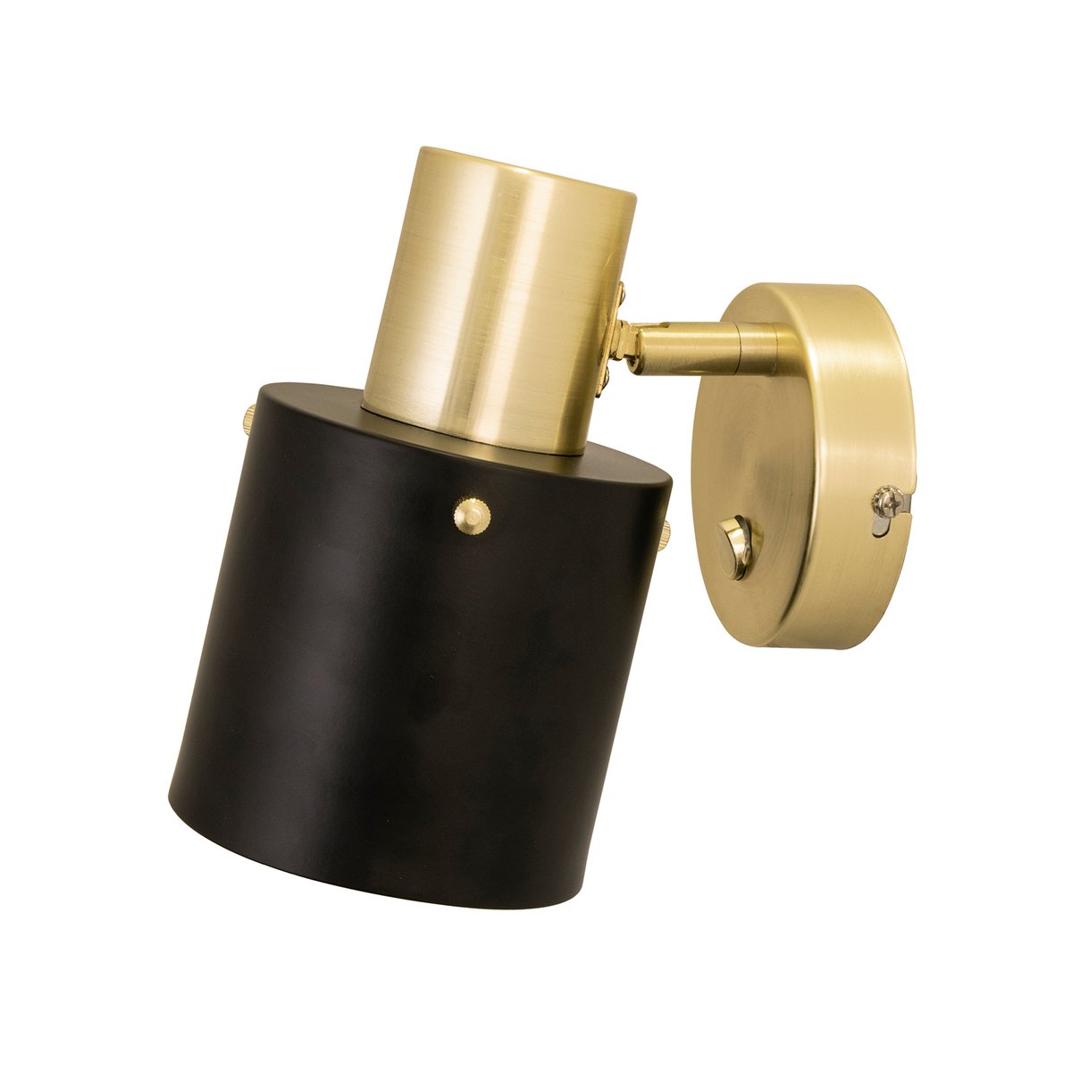 Globen Lighting Clark 1 wall lamp Black-brushed brass