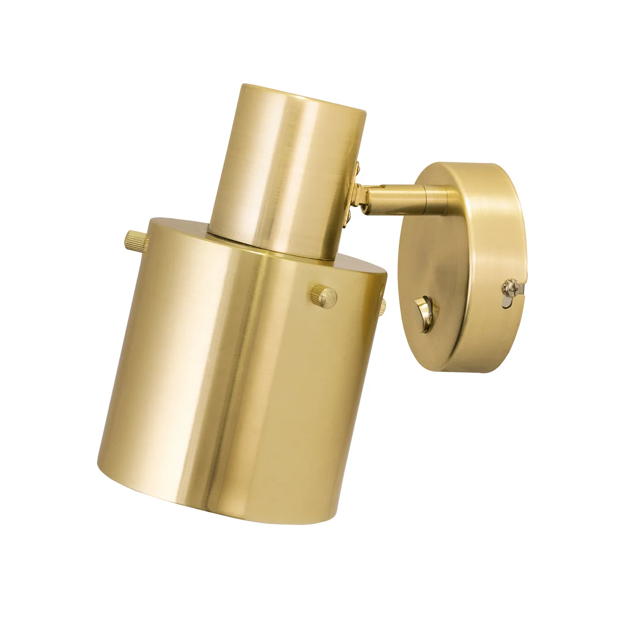 Globen Lighting Clark 1 wall lamp Brushed brass | Scandinavian Design | Wall lights | Gold-coloured