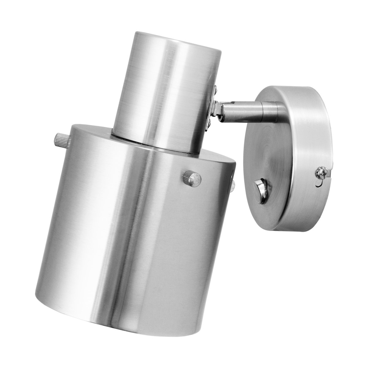 Globen Lighting Clark 1 wall lamp Brushed steel | Scandinavian Design | Wall lights | Silver-coloured