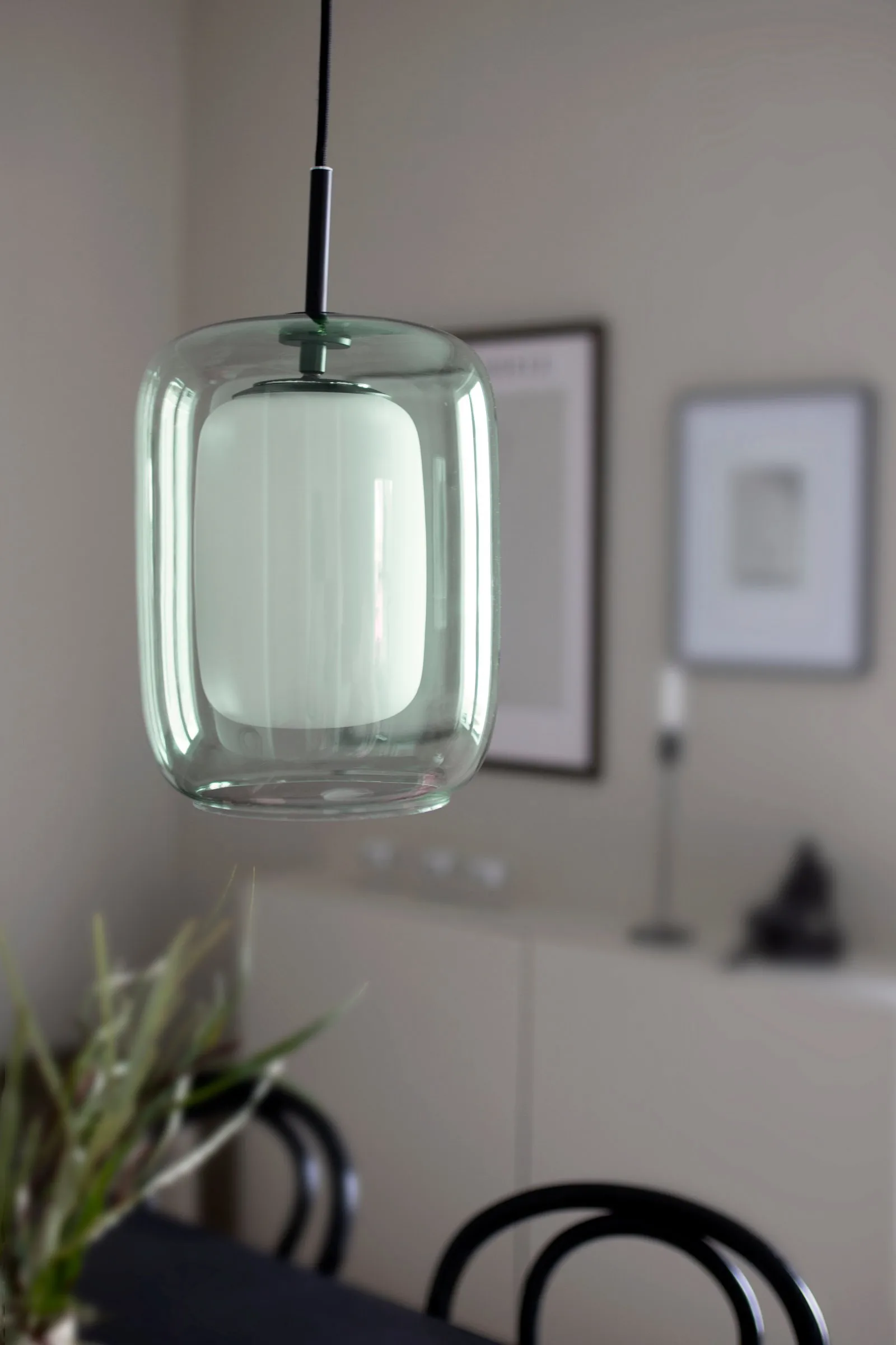 Cuboza pendant lamp Ø20 cm, Green-white Globen Lighting