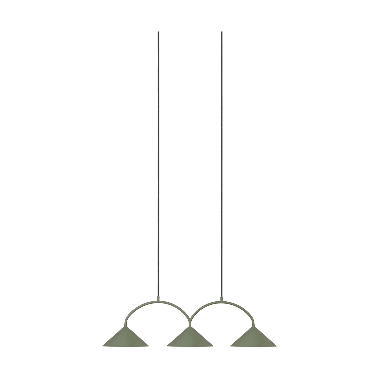 Globen Lighting Curve pendant lamp 3 Green | Scandinavian Design | Pendant lamps | Green