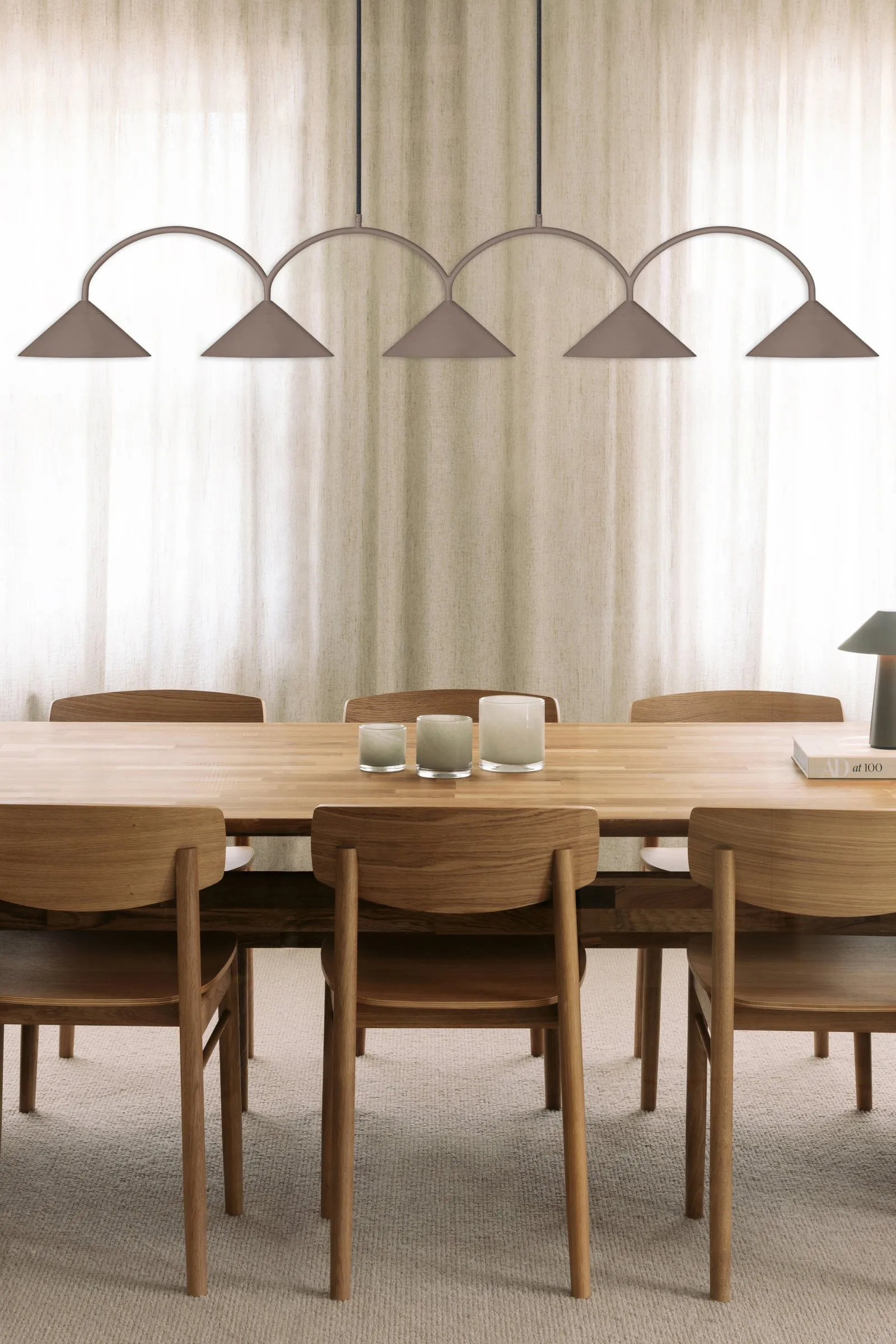 Curve pendant lamp 5, Mocha Globen Lighting