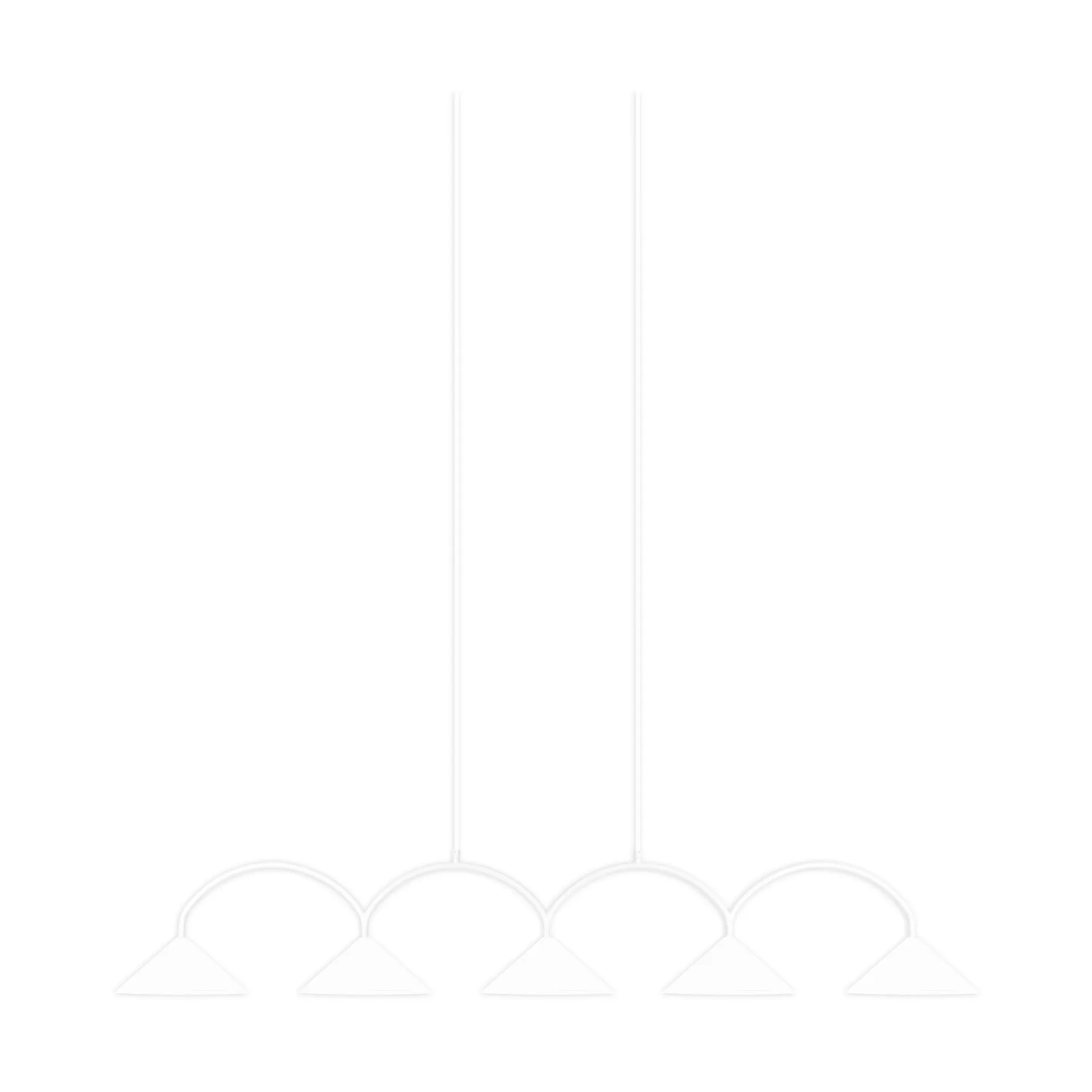 Curve pendant lamp 5, White Globen Lighting