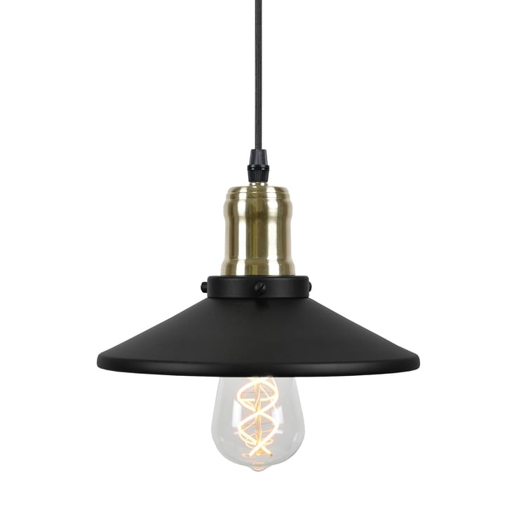 Disc pendant lamp mini - Matte black-brushed brass - Globen Lighting