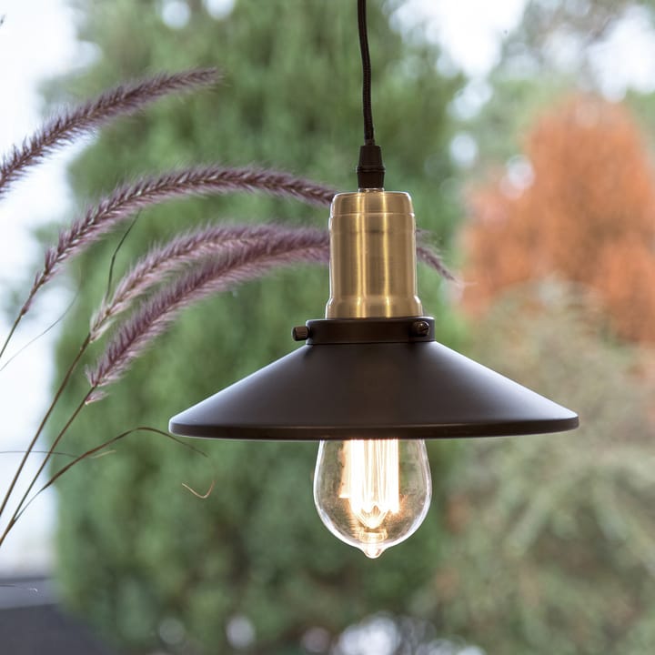 Disc pendant lamp mini - Matte black-brushed brass - Globen Lighting