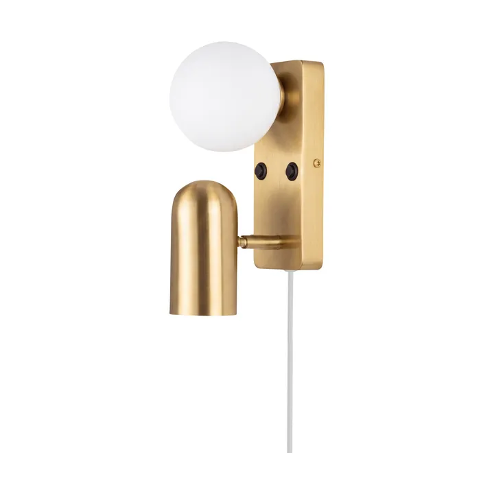 Doppio wall lamp - Brushed brass - Globen Lighting