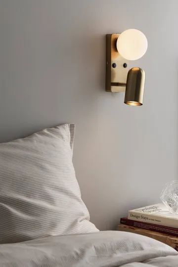 Doppio wall lamp - Brushed brass - Globen Lighting