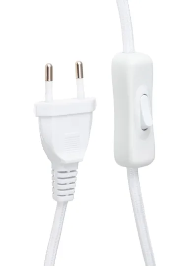 Florian table lamp - White bouclé/beige, Ø20x39 cm - Globen Lighting