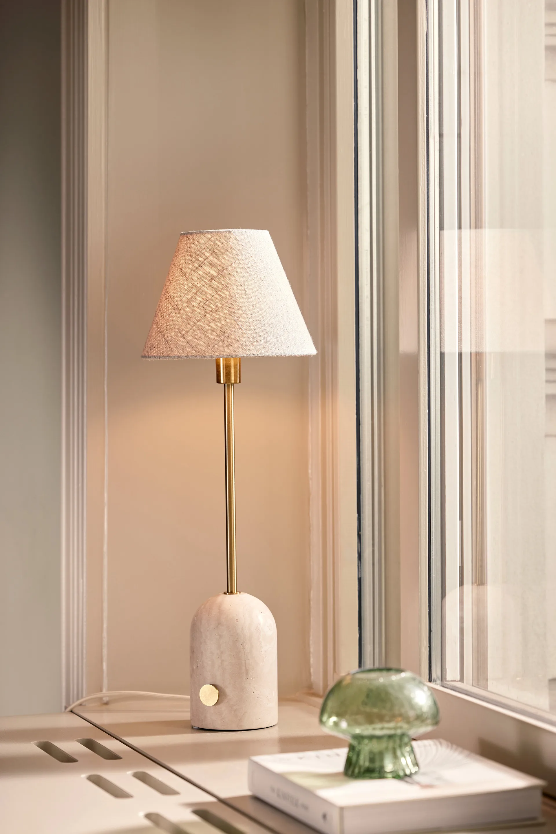 Gino 20 table lamp, Travertine Globen Lighting