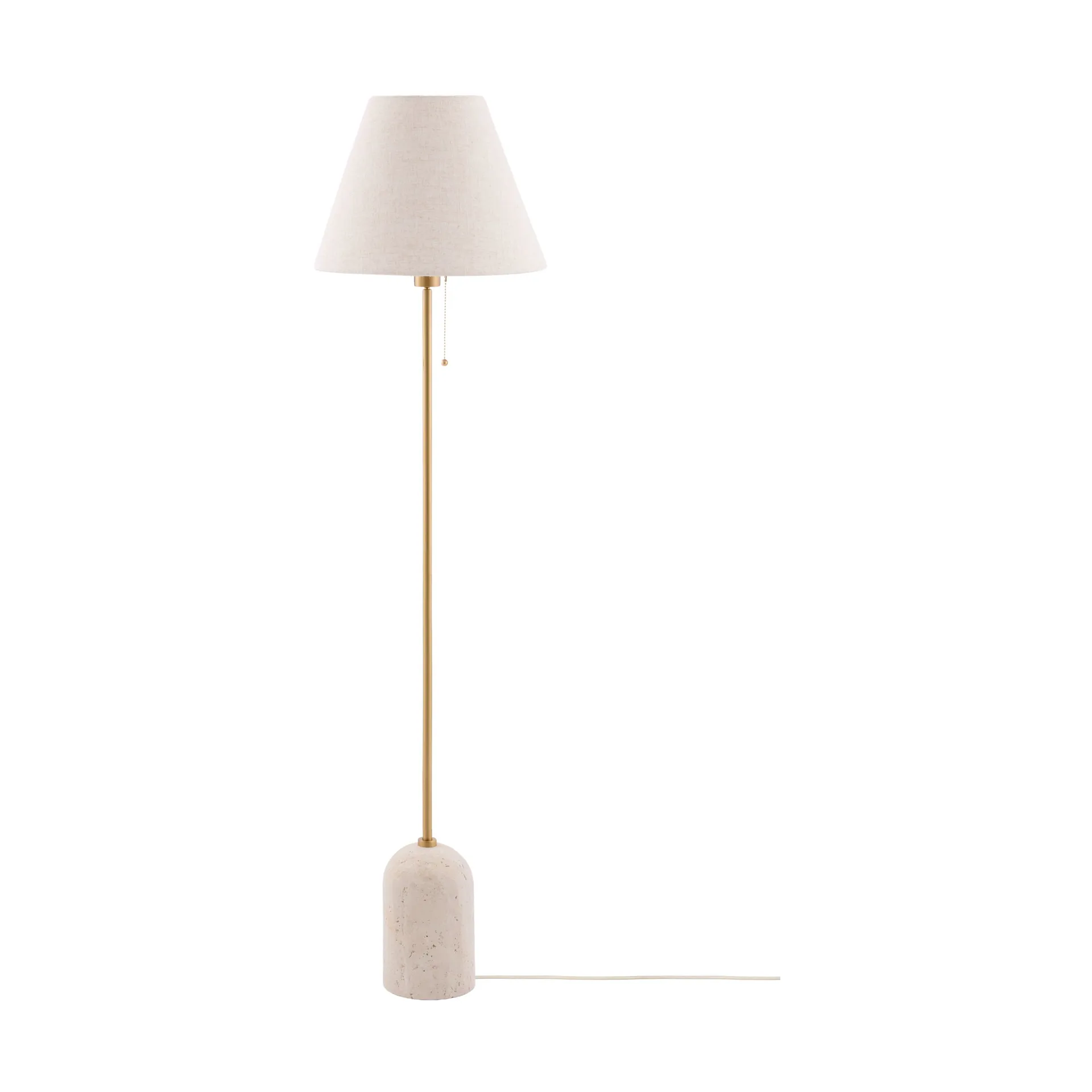 Gino floor lamp, Beige travertine Globen Lighting