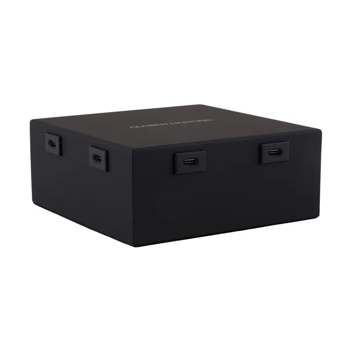 Globen Lighting charging hub USB-C - Black, 8 adapters - Globen Lighting