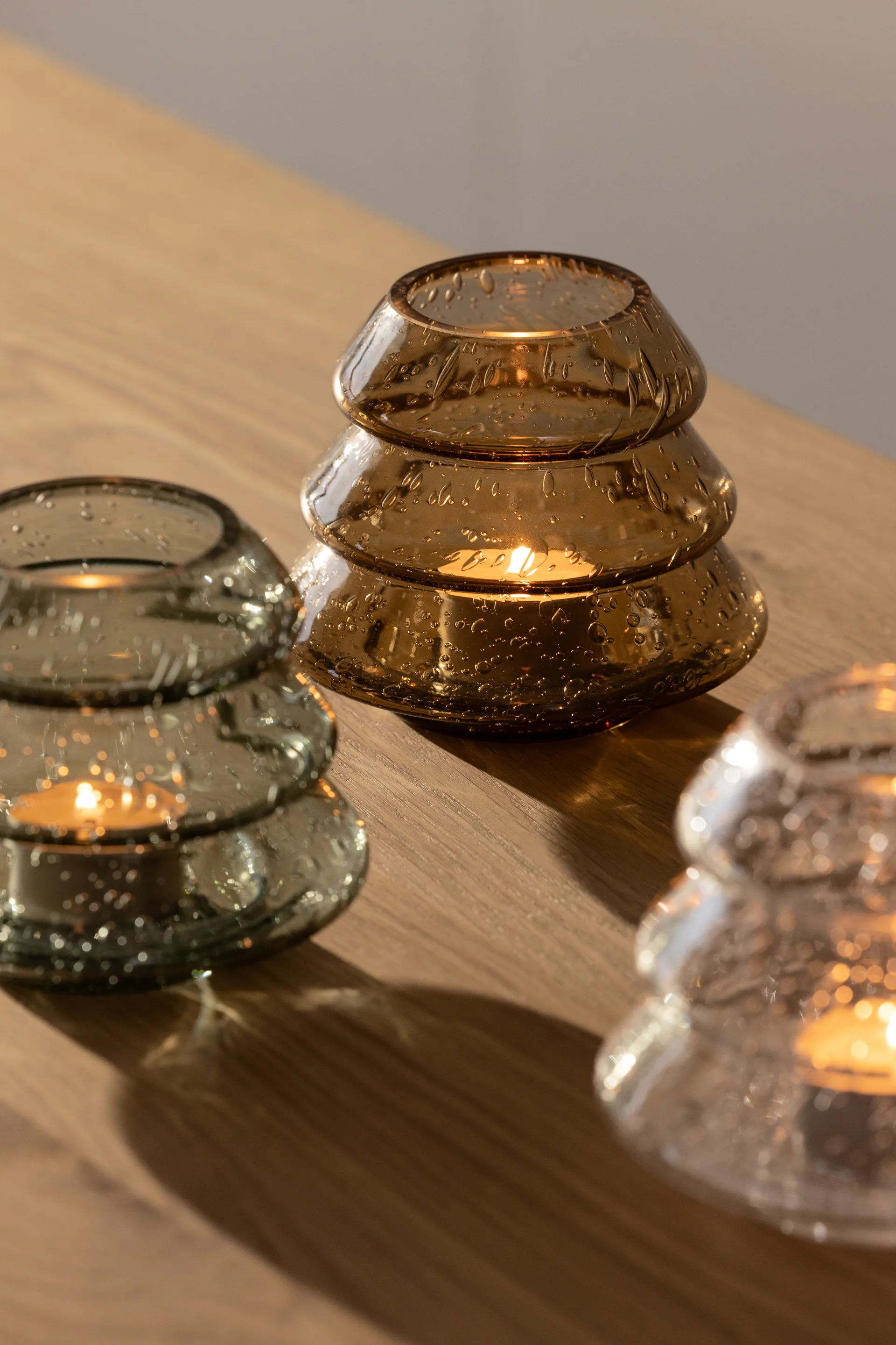 Gran 12 tealight holders, Brown Globen Lighting
