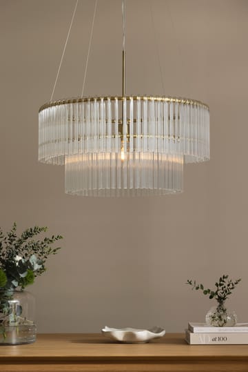Hook 60 pendant - Clear-brushed brass - Globen Lighting