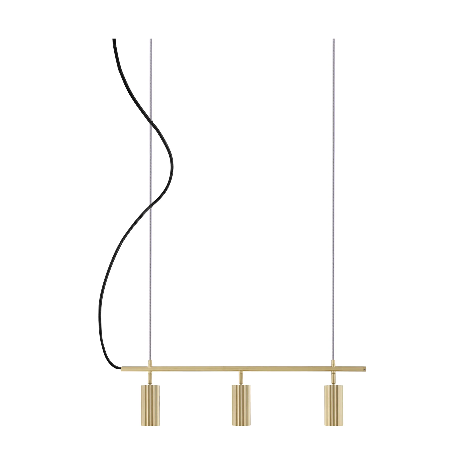 Hubble 3 Long ceiling lamp, Brushed brass Globen Lighting